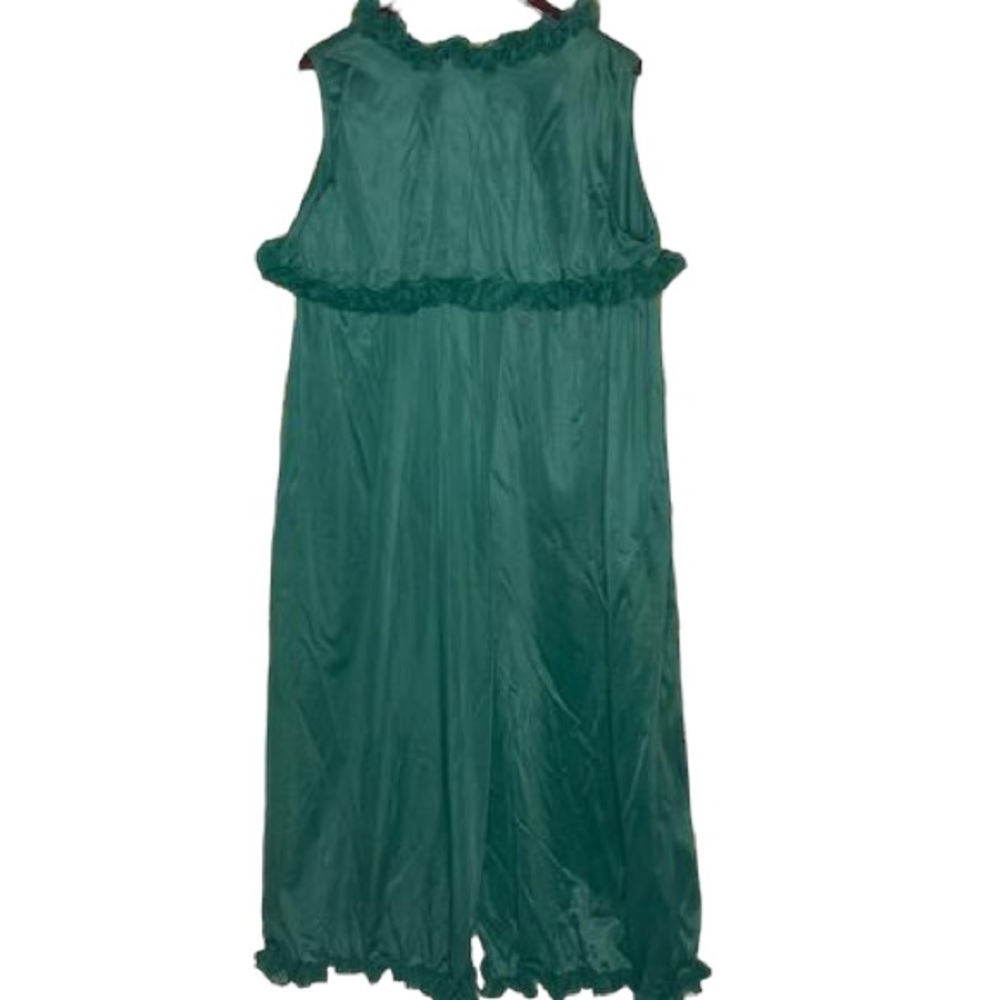 Womens Vintage evergreen‎ GMC Peignoir sheer ruffle dress size large made in USA